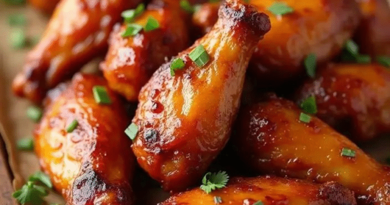 🍗 AirFryer Garlic Chicken Wings (20 Minutes)